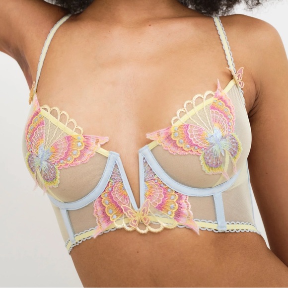Pastel Papillon Longline Bra NWT - Picture 6 of 9